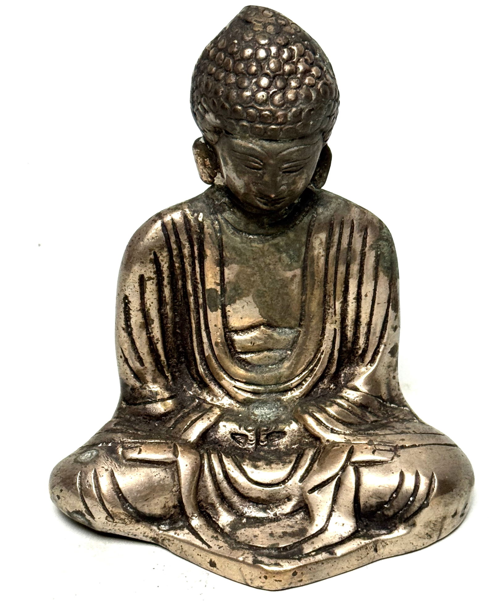 Statue of sitting meditation Buddha with lotus - China - 4