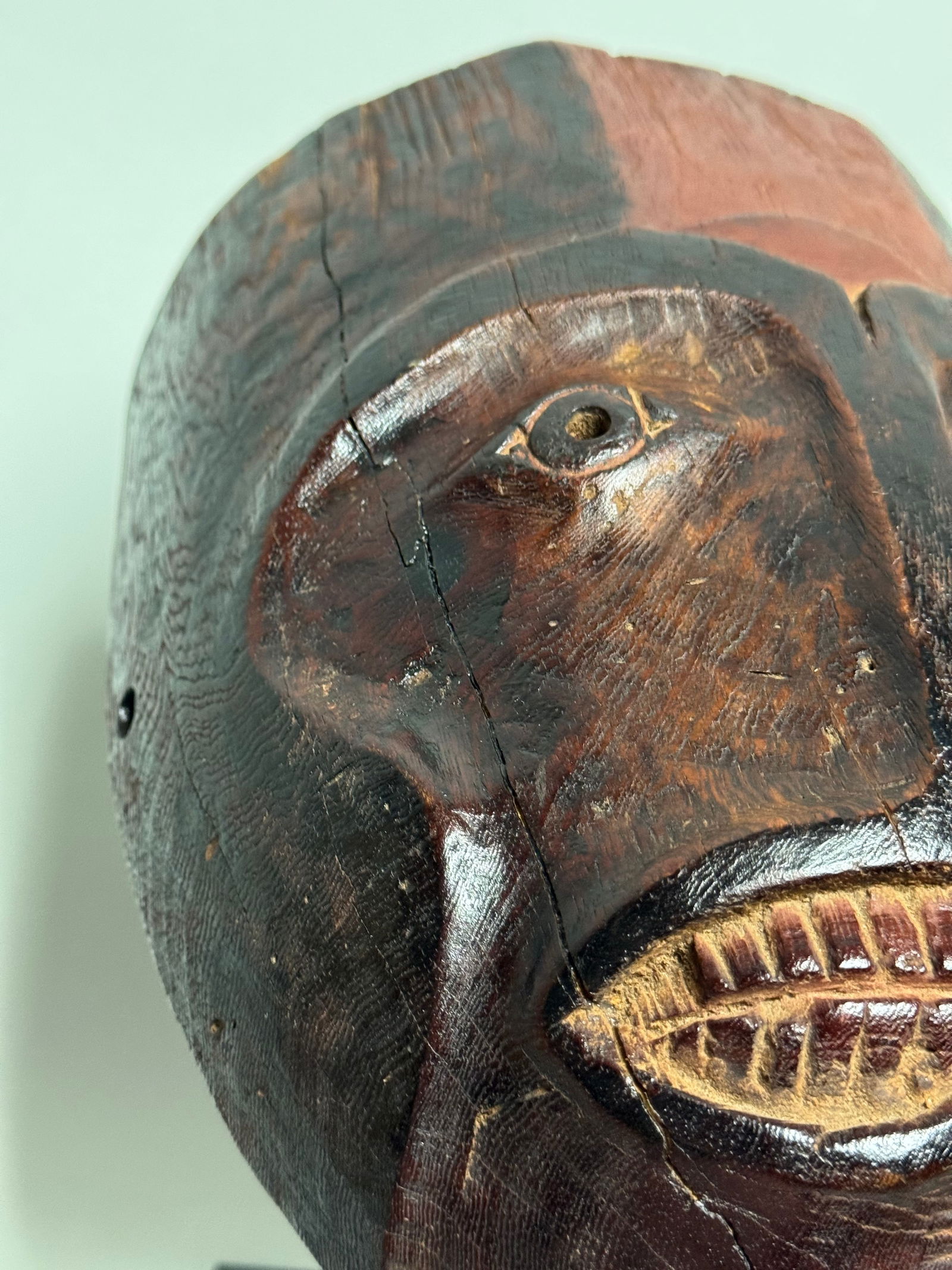 Old Inuit Eskimo Mask Alaska - 12