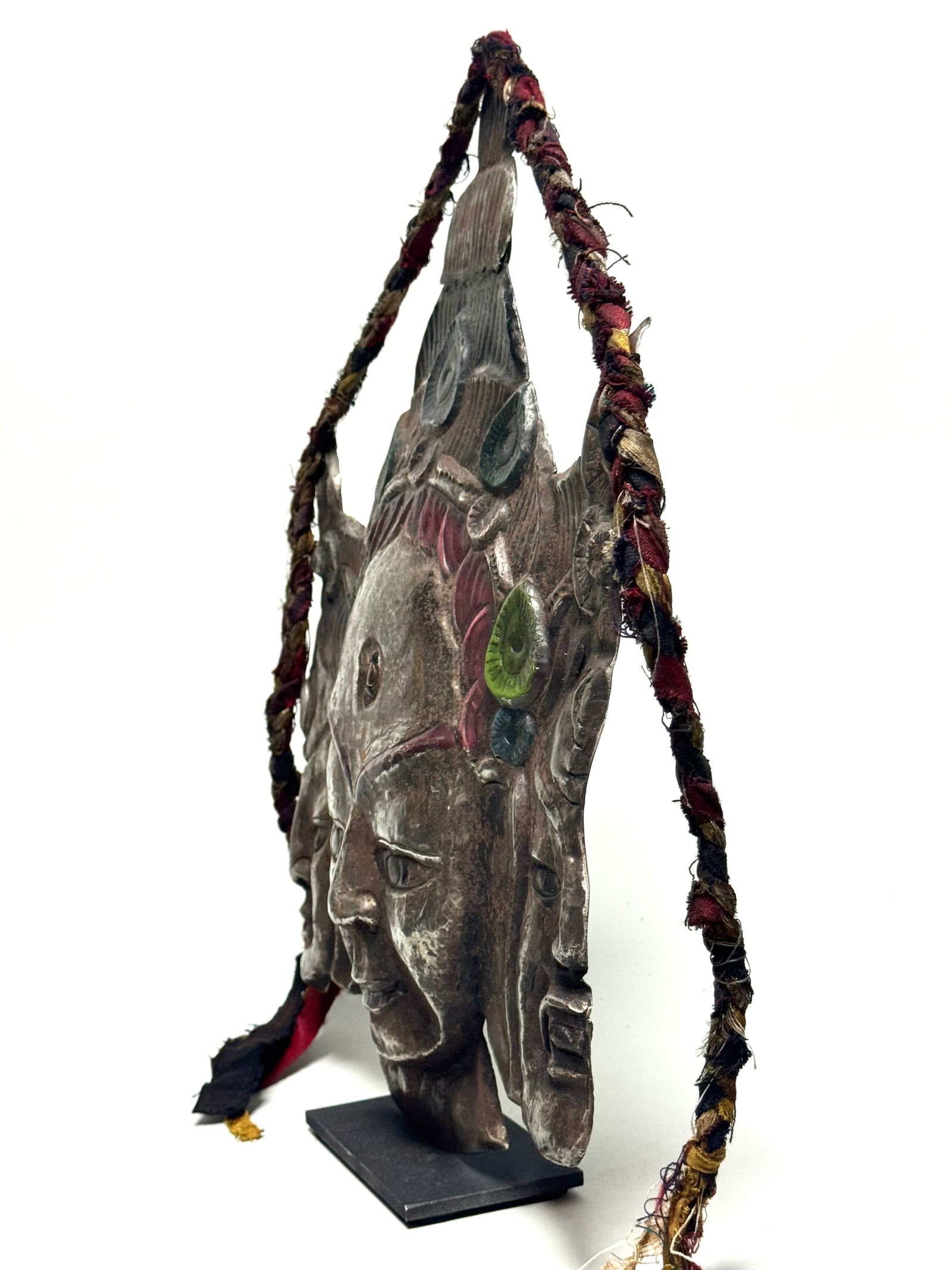 3-headed bodhisattva Buddha sculpture - 10