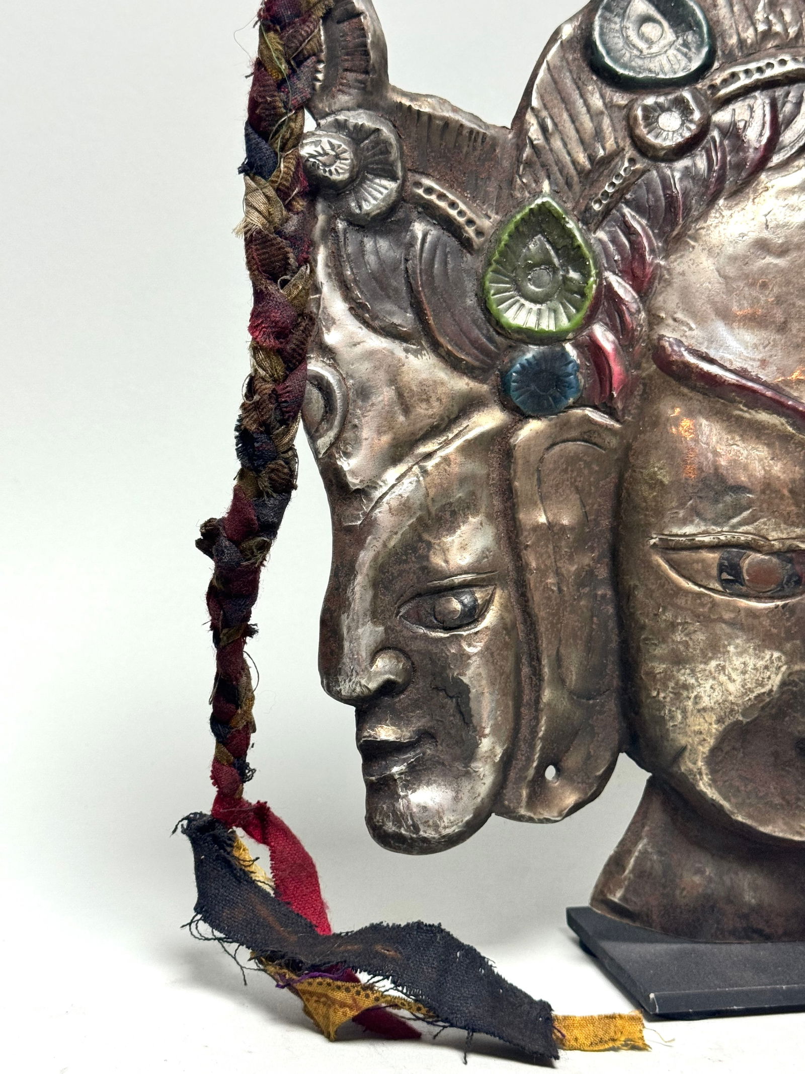 3-headed bodhisattva Buddha sculpture - 4
