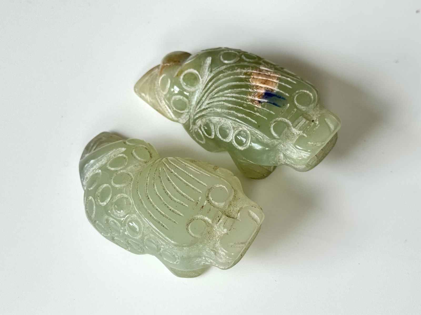 Jade pair Foo dogs - China - 11