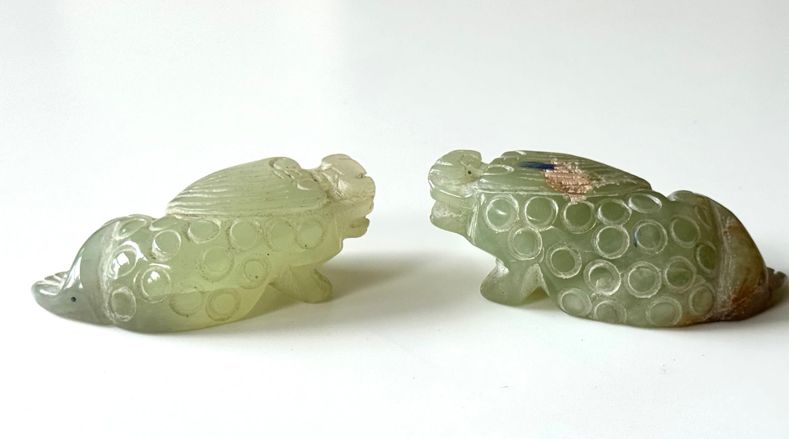 Jade pair Foo dogs - China - 6