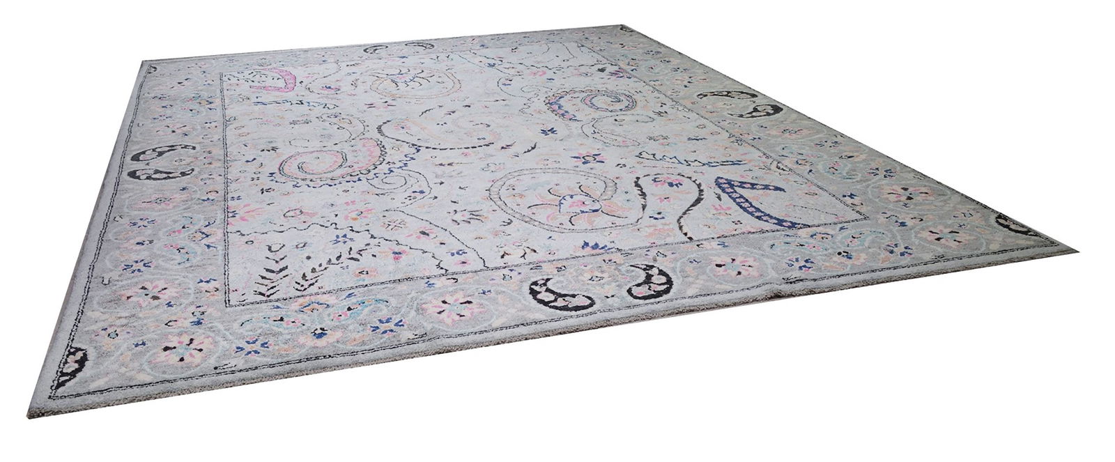 TURKISH HAND KNOTTED WOOL RUG: Title: TURKISH HAND KNOTTED WOOL RUGSize: 10'3X13'5Age: VINTAGEOrigin: TURKISHStyle: OUSHAKMaterial: WOOLCare: PROFESSIONALStructure: HAND KNOTTEDDesign: OUSHAK Reserve: $2,100.00 