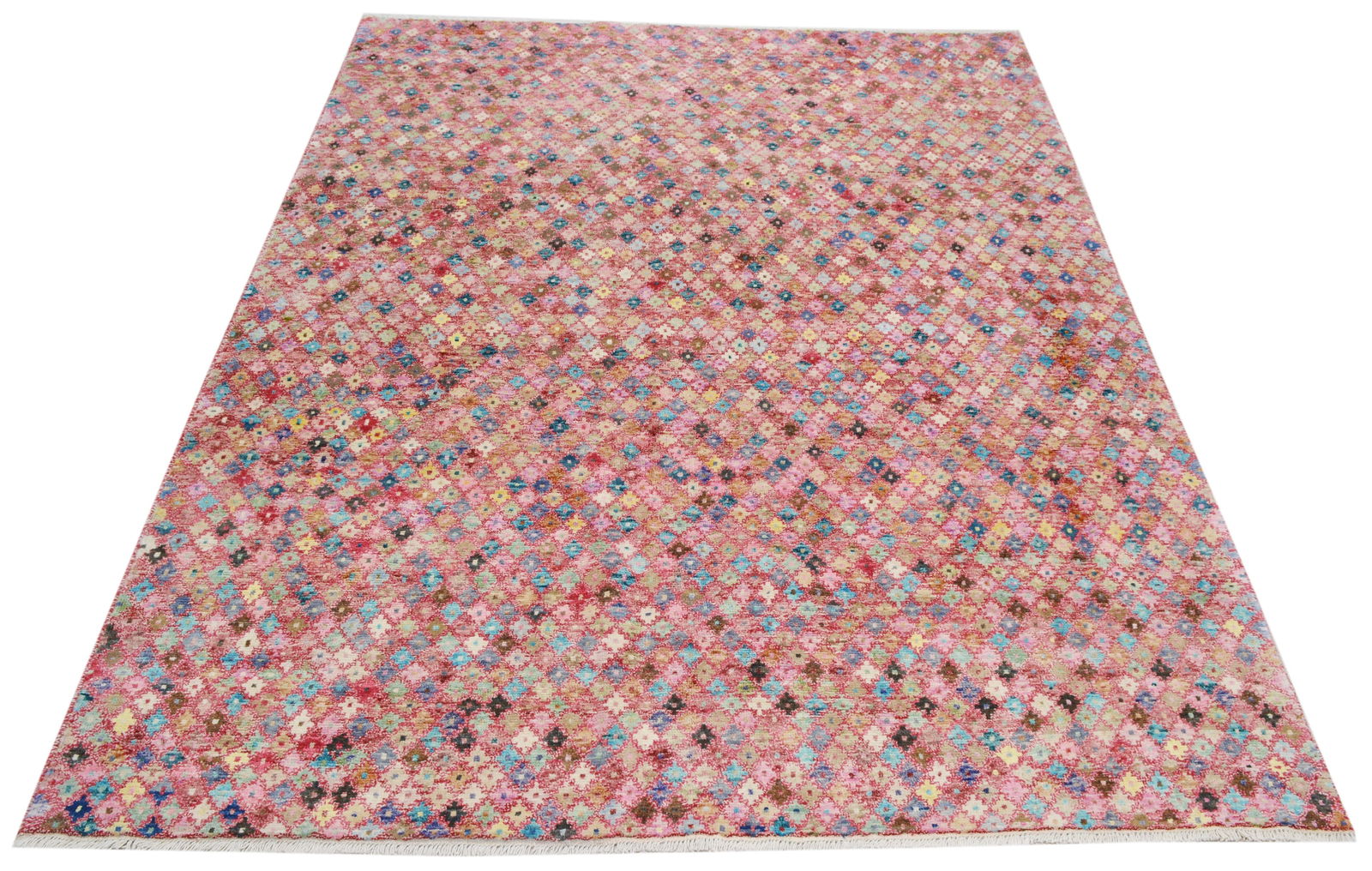 MOROCCAN HAND KNOTTED WOOL RUG - 2
