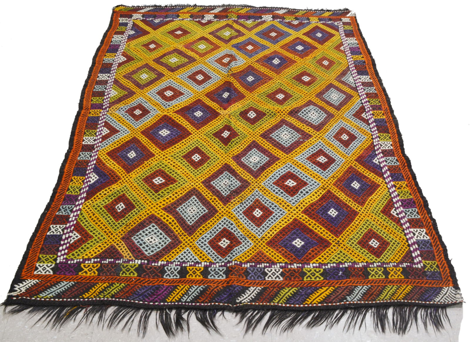 TURKISH FLATWEAVE WOOL RUG - 2