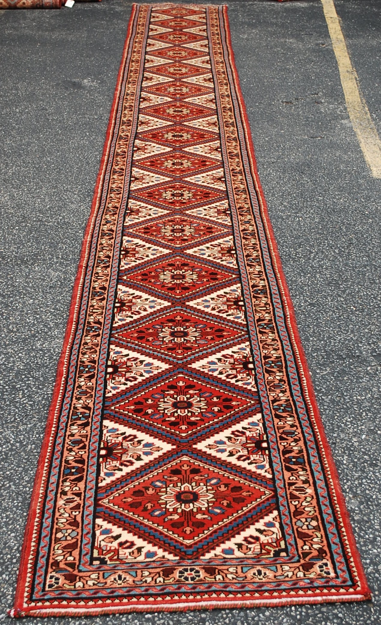 PERSIAN MALAYEER RUG 2'6" x 22'8": Title:PERSIAN MALAYEER RUG 2'6" x 22'8"Description: ONE OF A KIND VERY RARE SIZE FINE PERSIAN-LILIHAN MALAYEER RUNNER ORIENTAL RUG with AMAZING COLOR COMBINATIONS.........all Natural vegetable dye