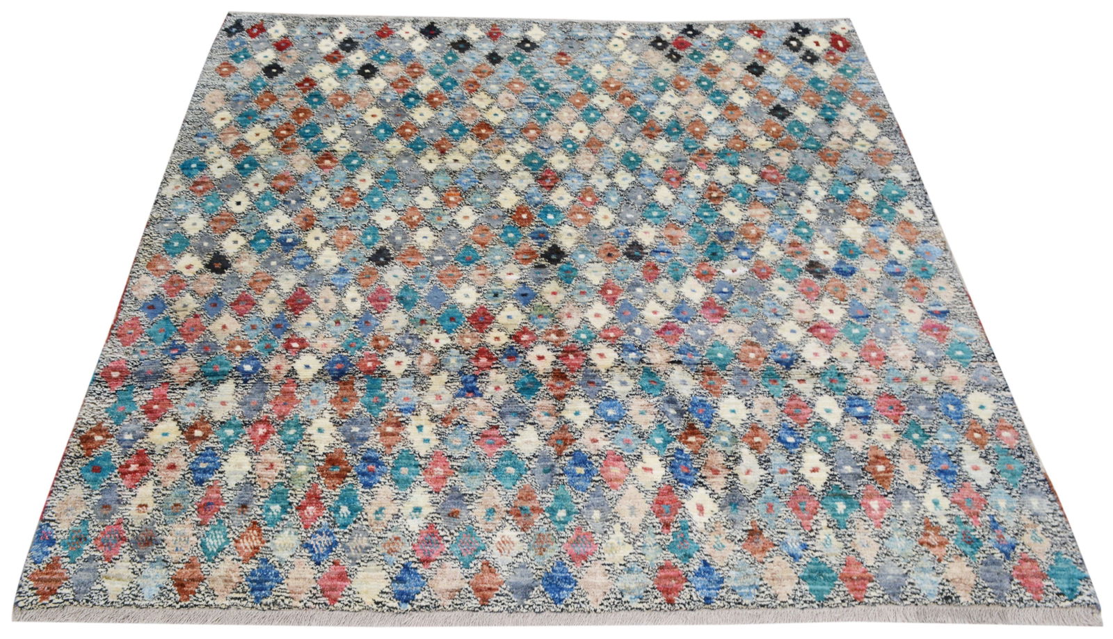MOROCCAN HAND KNOTTED WOOL RUG - 2