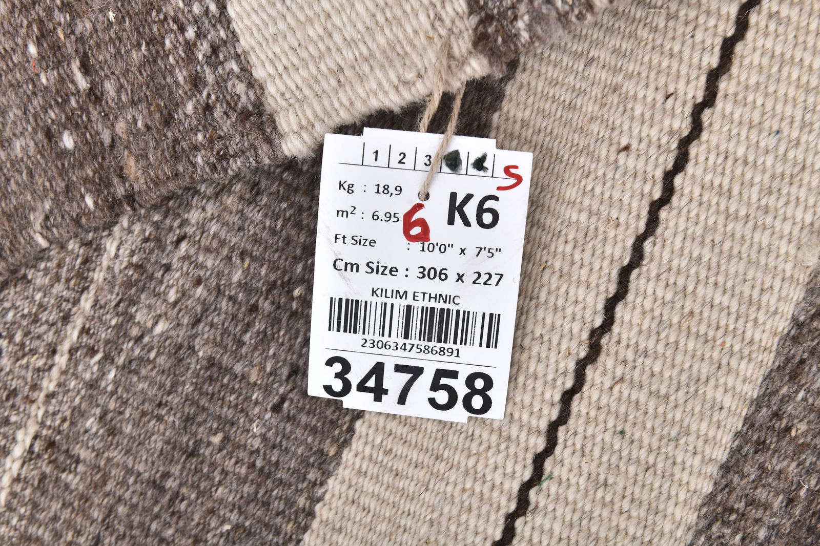 7'5'' x 10'0'' Turkish Handmade Kilim Rug - 34758 - 15