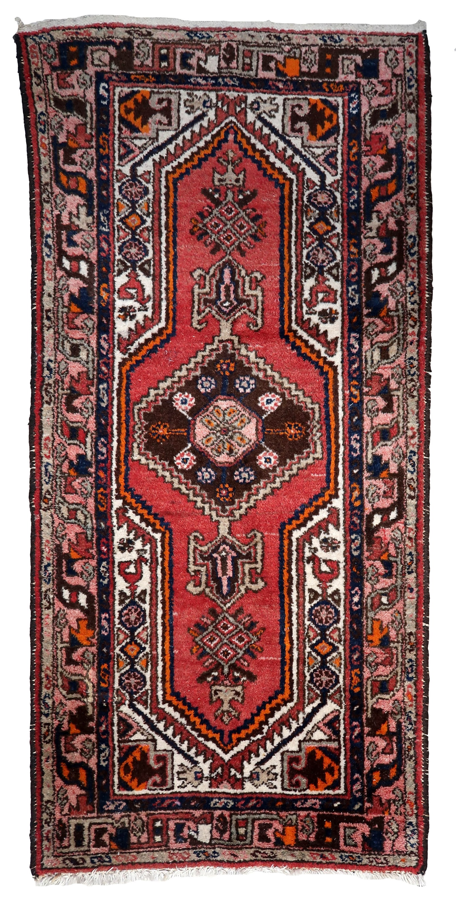 Handmade vintage Persian Hamadan rug 3' x 6.4' (93cm x 196cm) 1970s -1C1068: Title:Handmade vintage Persian Hamadan rug 3' x 6.4' (93cm x 196cm) 1970s -1C1068Origin:Middle EastDimension:3' x 6.4' (93cm x 196cm)Materials:woolYear:1970sDescription:Introducing our Handmade