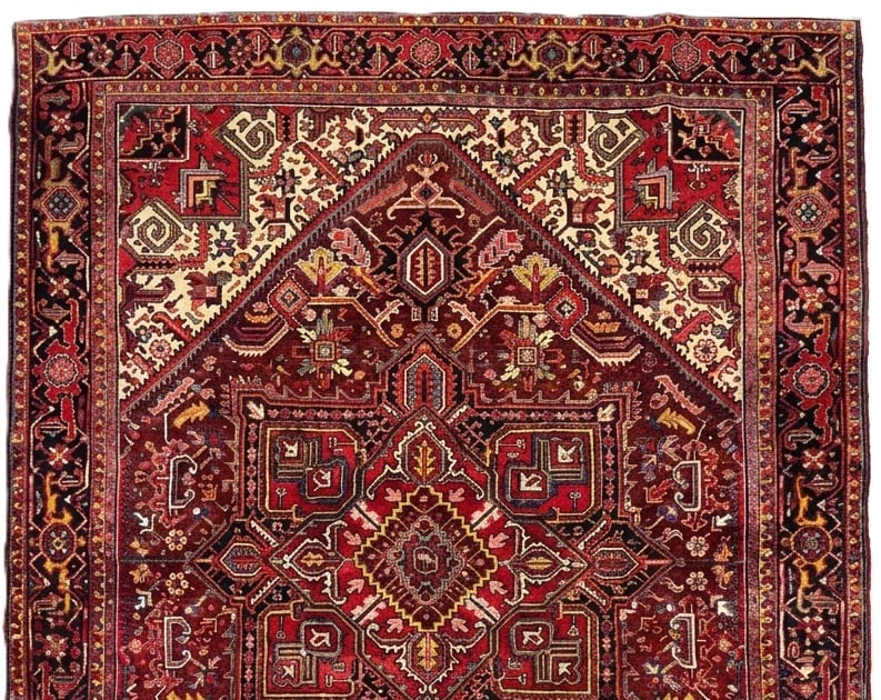 Hand Knotted Persian Heriz Tribal Wool Oriental Area Rug 8' x 11'1" - 6