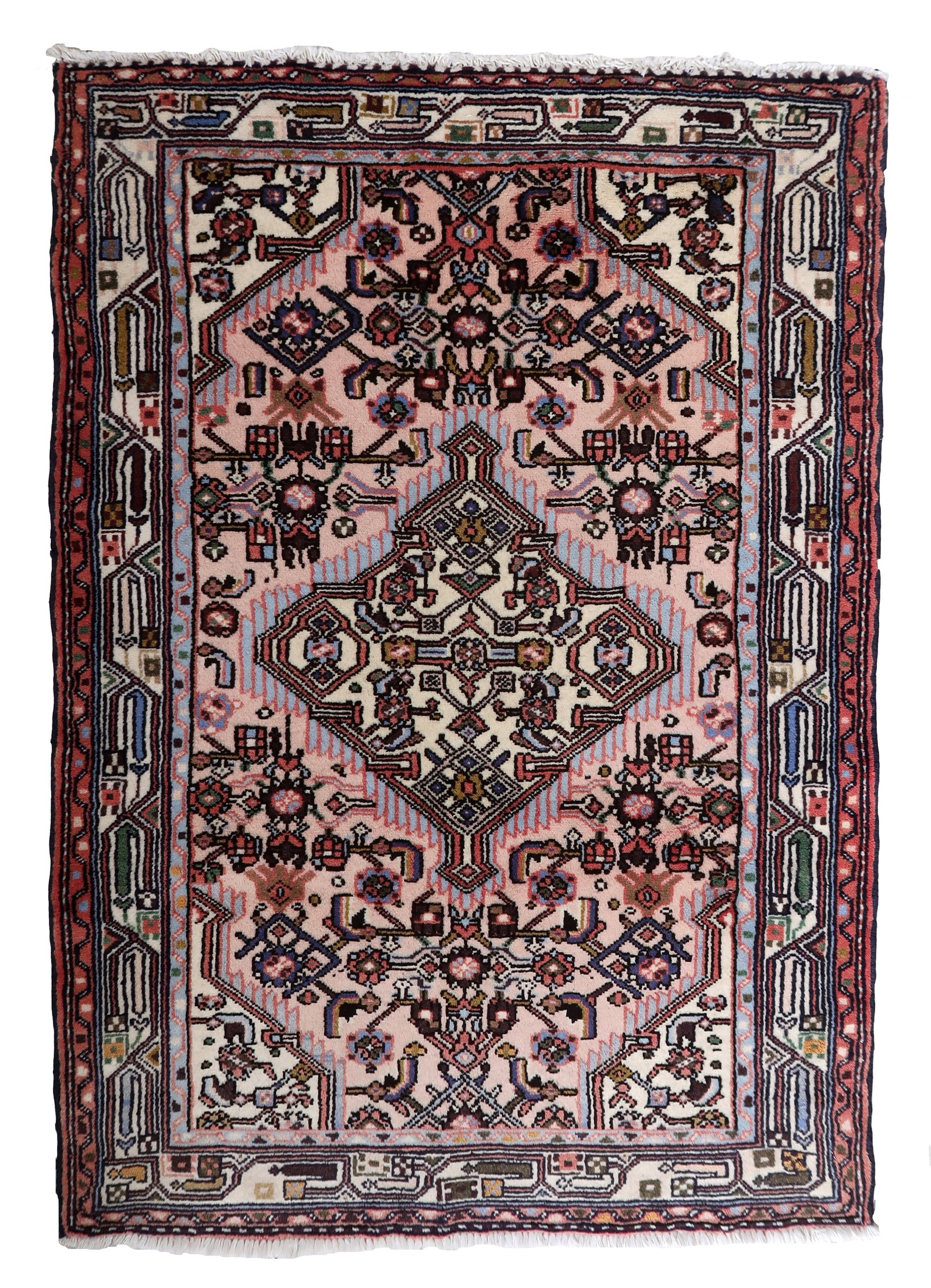 Handmade vintage Persian Malayer rug 2.7' x 3.4' (84cm x 120cm) 1940s (1 of 11)