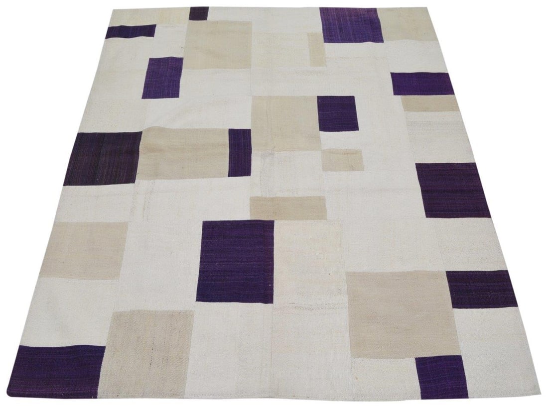 TURKISH FLATWEAVE WOOL RUG - 2