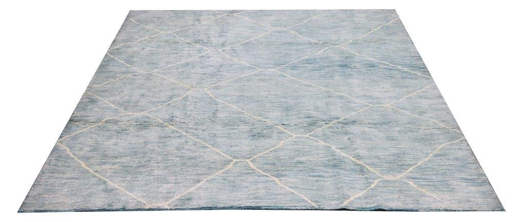 MOROCCAN HAND KNOTTED WOOL RUG - 2
