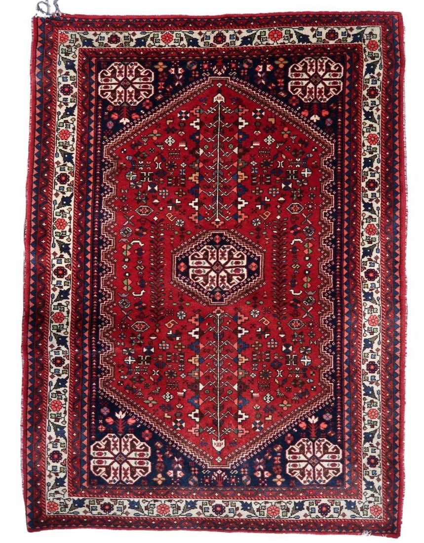 Handmade Vintage Persian Malayer Rug 3.4' x 4.9' (106cm x 151cm), 1970s (1 of 12)