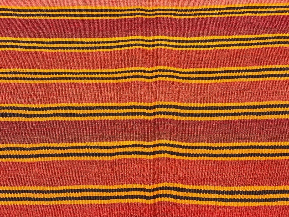 Hand-Knotted Maymana Kilim Tribal Flatweave Wool Oriental Rug 4'7" x 6'7" - 7