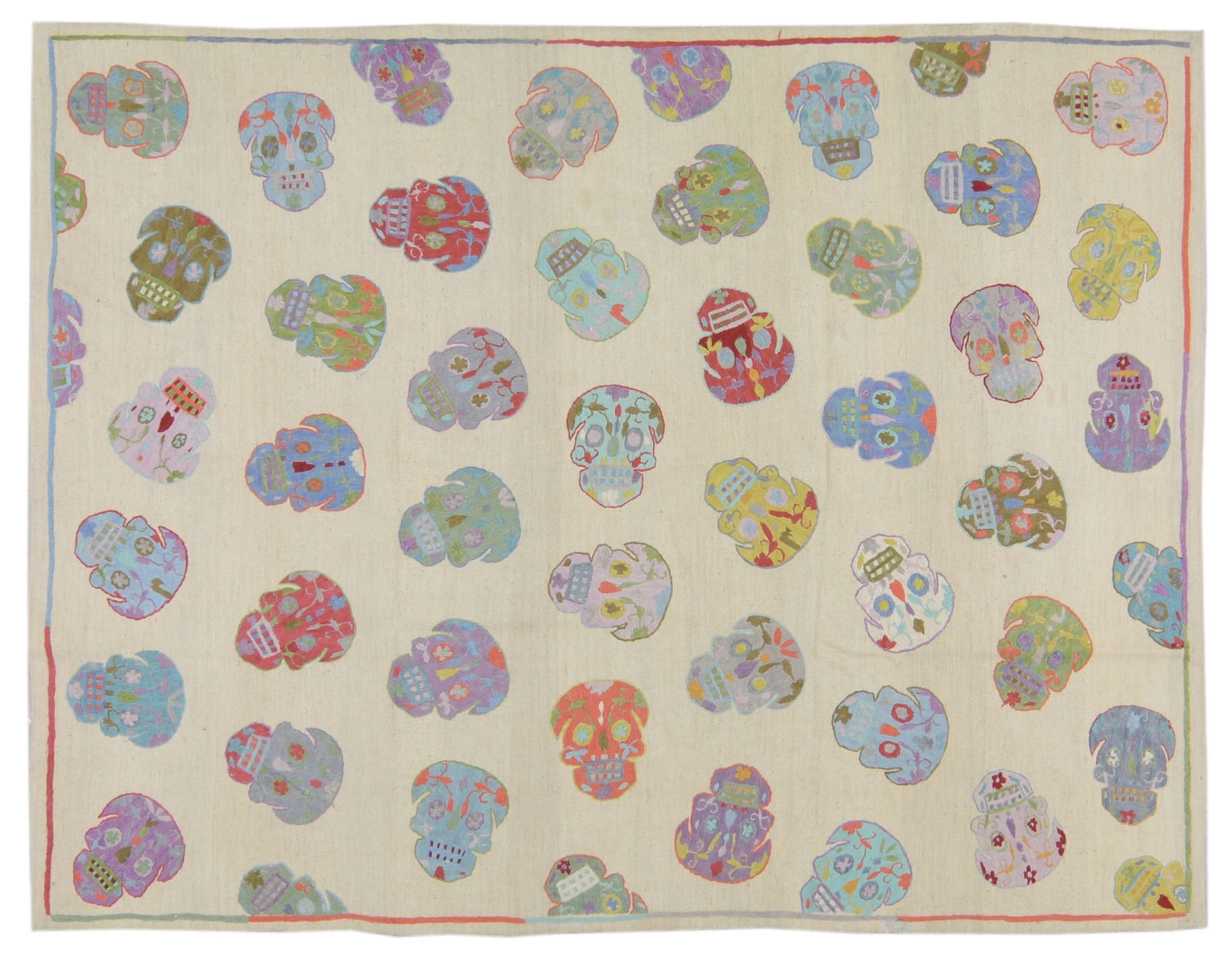 AFGHAN FLATWEAVE WOOL RUG: Title: AFGHAN FLATWEAVE WOOL RUGSize: 5'10X7'7Age: NEWOrigin: AFGHANStyle: MODERNMaterial: WOOLCare: PROFESSIONALStructure: FLATWEAVEDesign: MODERN/KILIMS Reserve: $500.00 Shipping:Domestic: