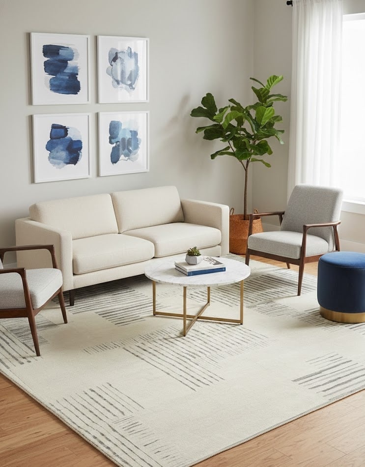 Multicolored Abstract 10X13 Modern Rug - 2