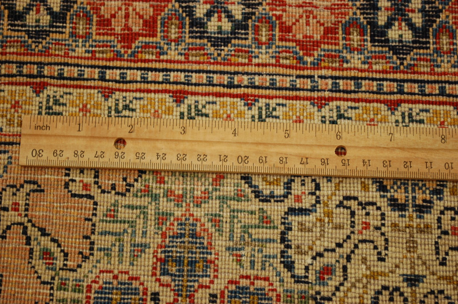 Persian KASHAN RUG 11.4x18.1 - 11