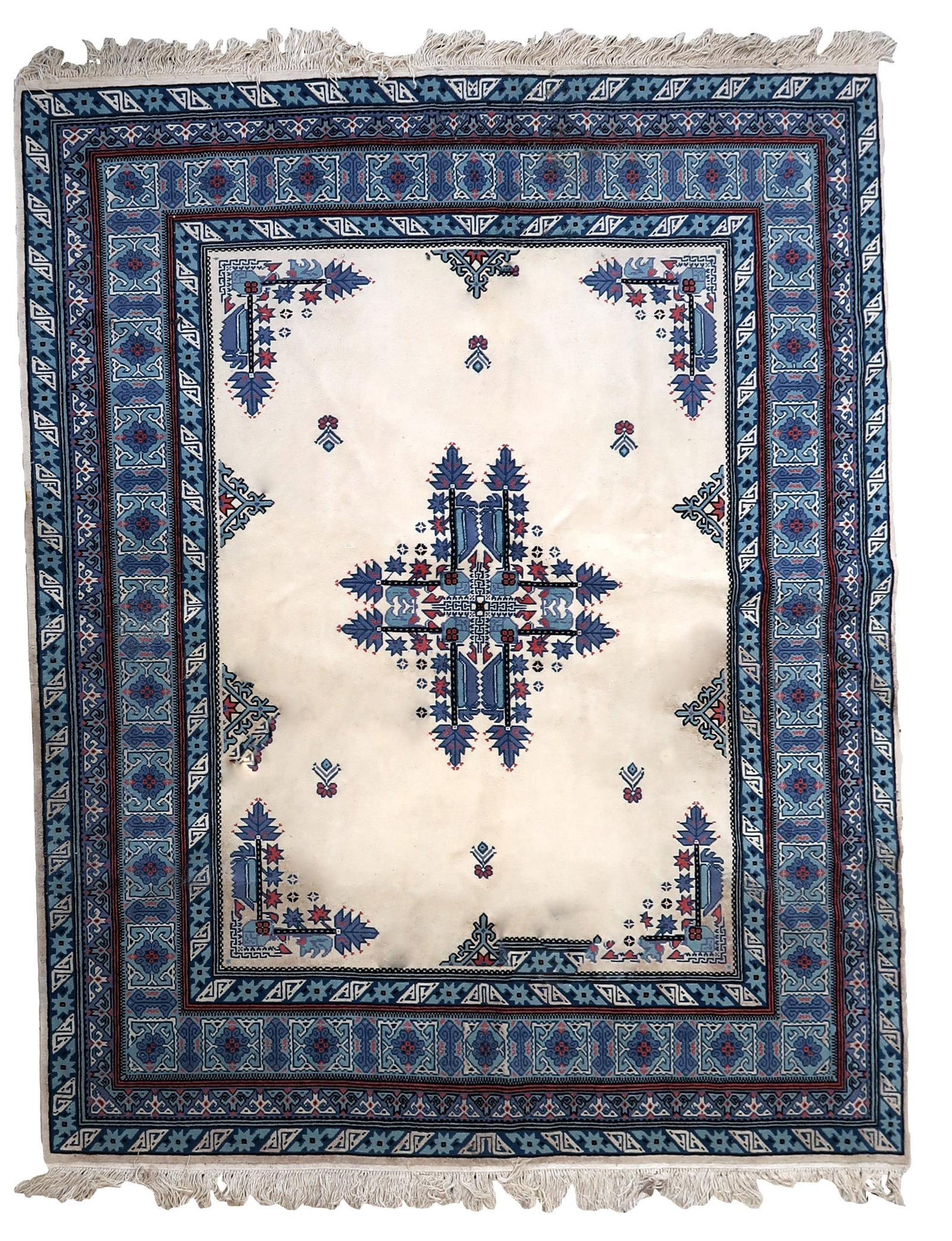 Handmade vintage Tunisian Berber rug 6.5' x 8.2' (199cm x 252cm) 1970s: Title:Handmade vintage Tunisian Berber rug 6.5' x 8.2' (199cm x 252cm) 1970sOrigin:TunisiaDimension:6.5' x 8.2' (199cm x 252cm)Materials:woolYear:1970sDescription:Handmade vintage Tunisian Berber rug