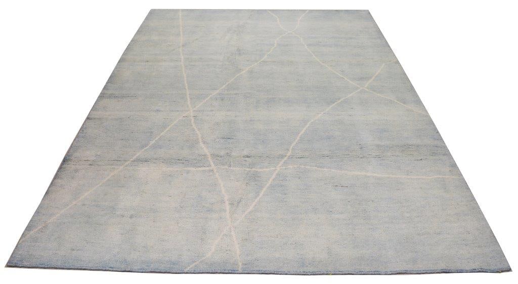 MOROCCAN HAND KNOTTED WOOL RUG - 2