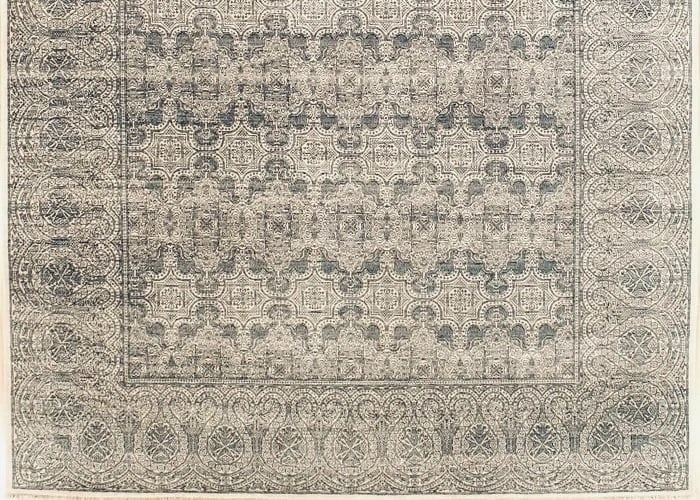 Hand Knotted Indo-Khotan Geometric Oriental Area Rug Carpet 8'1" x 10'1" - 3