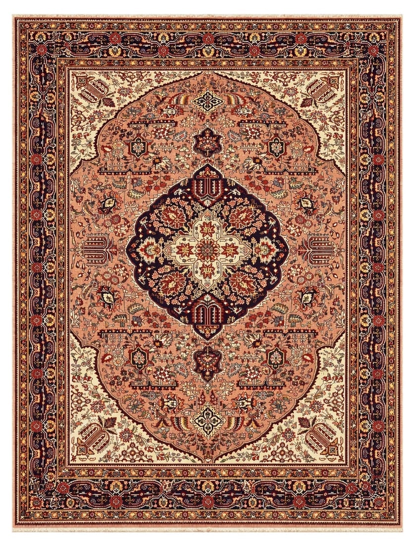 Hand Knotted Persian Tabriz Wool Terracotta Oriental Rug Carpet 6'5" x 9'6" - 2