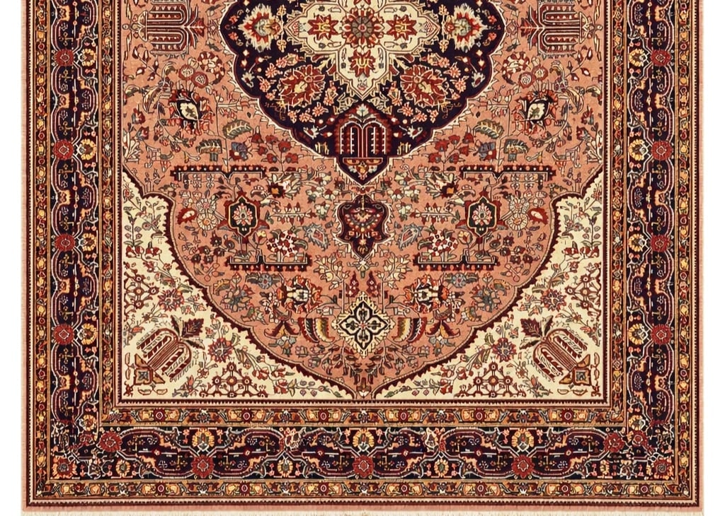 Hand Knotted Persian Tabriz Wool Terracotta Oriental Rug Carpet 6'5" x 9'6" - 3