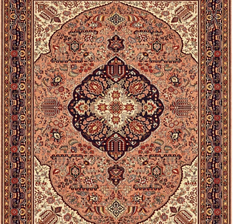 Hand Knotted Persian Tabriz Wool Terracotta Oriental Rug Carpet 6'5" x 9'6" - 4