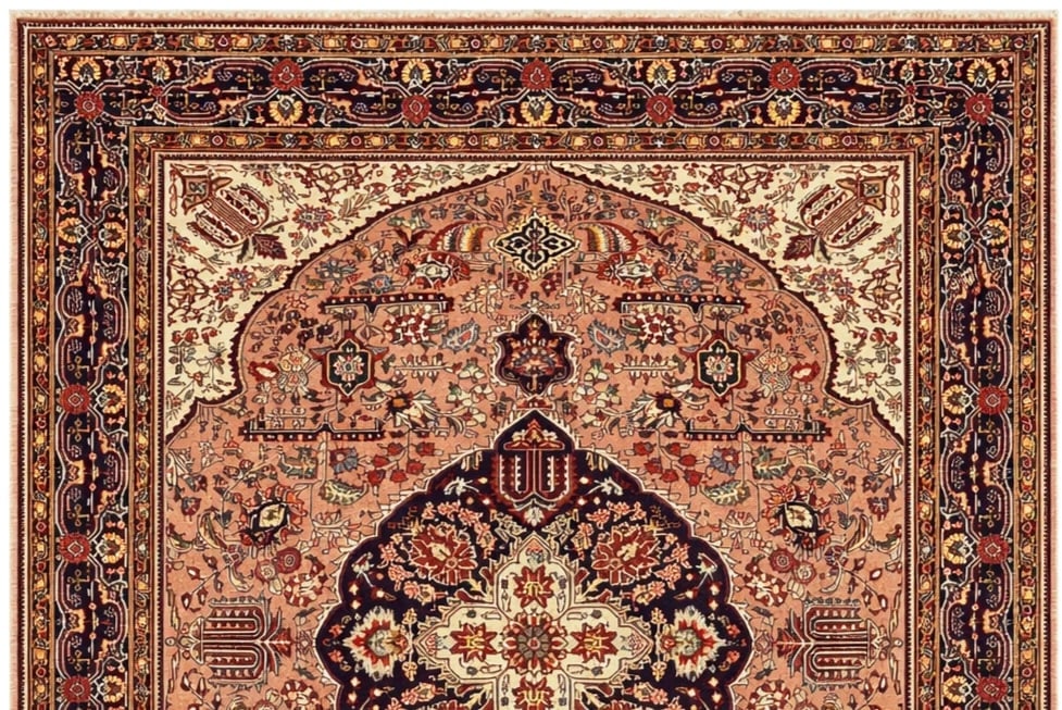 Hand Knotted Persian Tabriz Wool Terracotta Oriental Rug Carpet 6'5" x 9'6" - 5