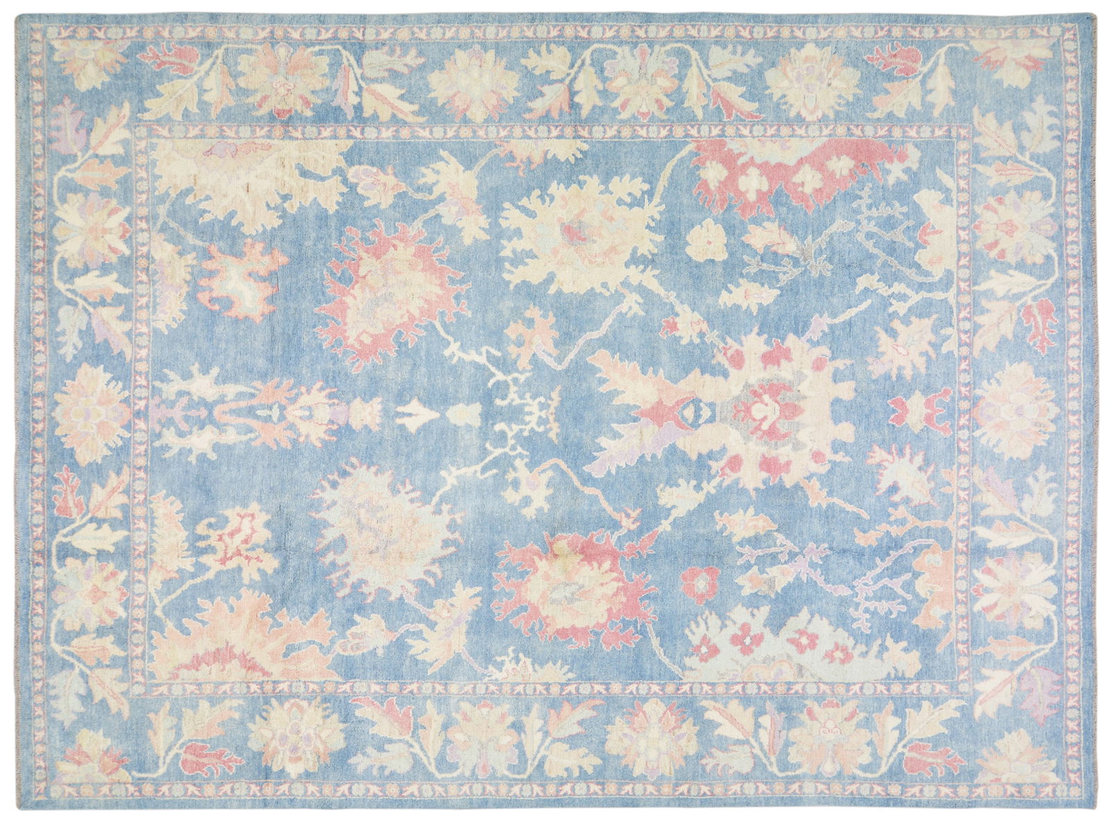 PAKISTANI HAND KNOTTED WOOL RUG: Title: PAKISTANI HAND KNOTTED WOOL RUG Size: 10X13'7 Age: NEW Origin: PAKISTANI Style: OUSHAK Material: WOOL Care: PROFESSIONAL Structure: HAND KNOTTED Design: OUSHAK Reserve: $2,100.00 Shipping: