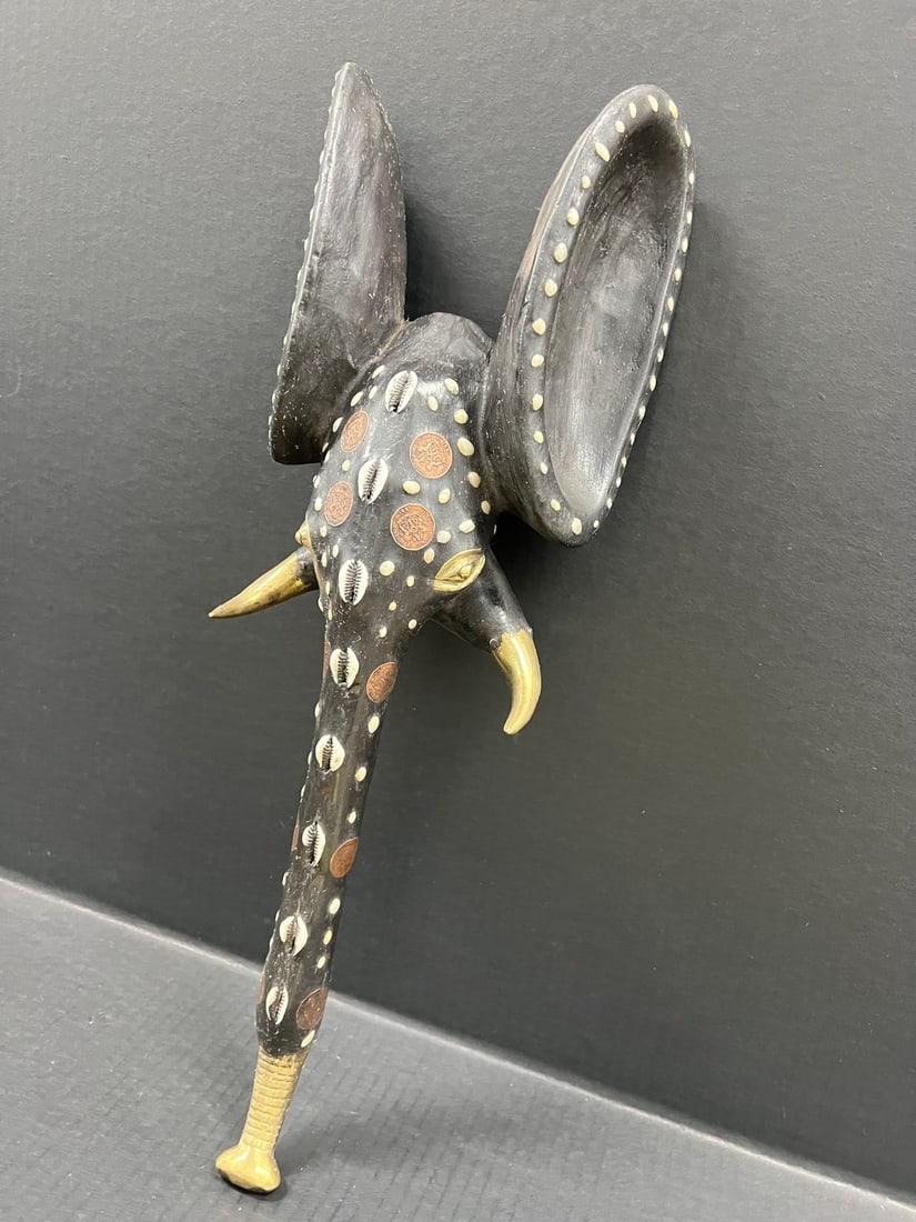 Babanki Elephant Mask with Embedded Coins - 2