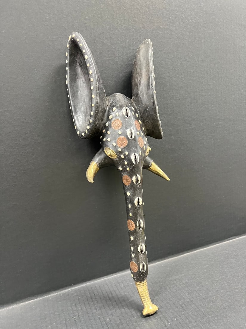 Babanki Elephant Mask with Embedded Coins - 3