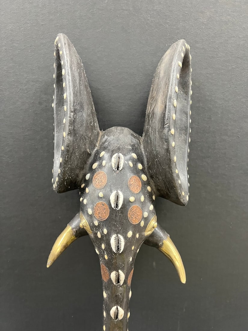 Babanki Elephant Mask with Embedded Coins - 4