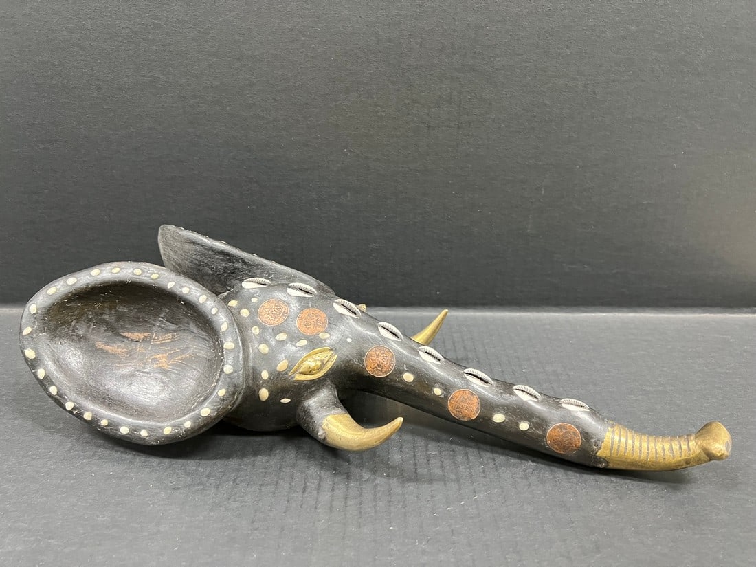 Babanki Elephant Mask with Embrdded Coins - 6