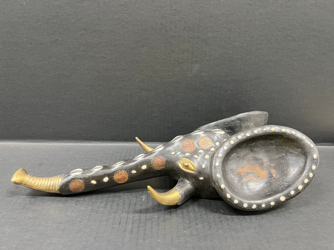 Babanki Elephant Mask with Embrdded Coins - 8