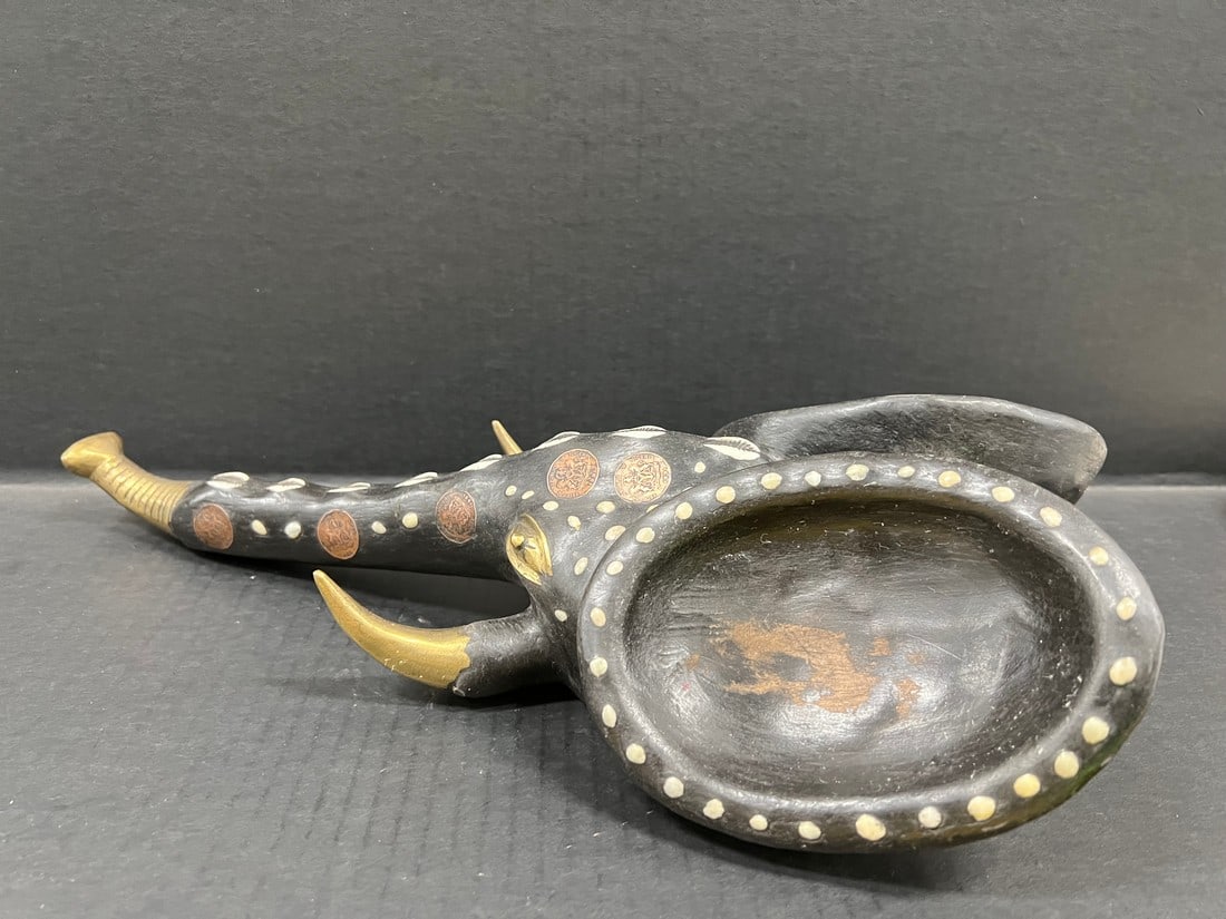 Babanki Elephant Mask with Embrdded Coins - 9