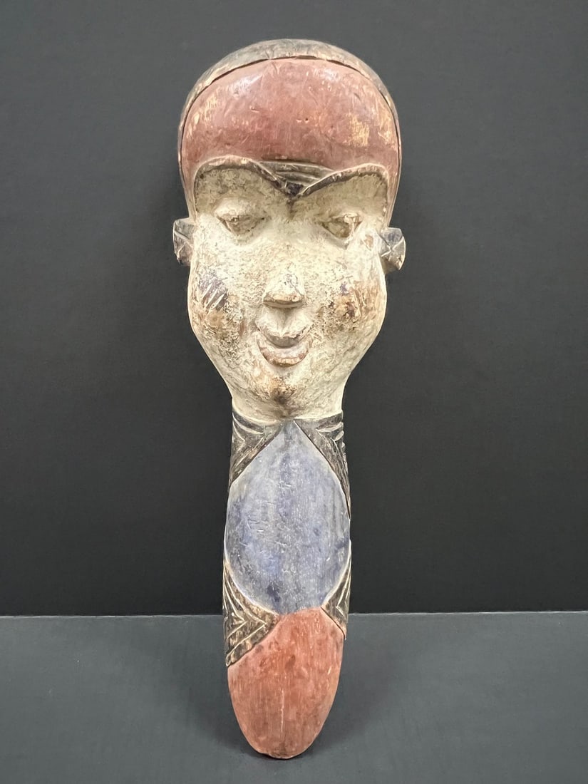 Pende Mask: Title: Pende Mask Description: African Tribal Art Pende Mask Date/Period: Late 20th Century Materials: Wood Size: 19.5" h x 7" w Reserve: $200.00 Shipping:Domestic: Flat-rate of $30.00