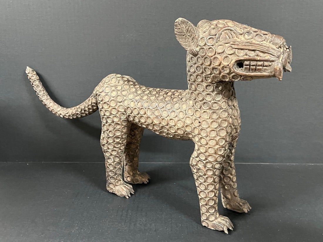 Bronze Leopard Sculpture - 3