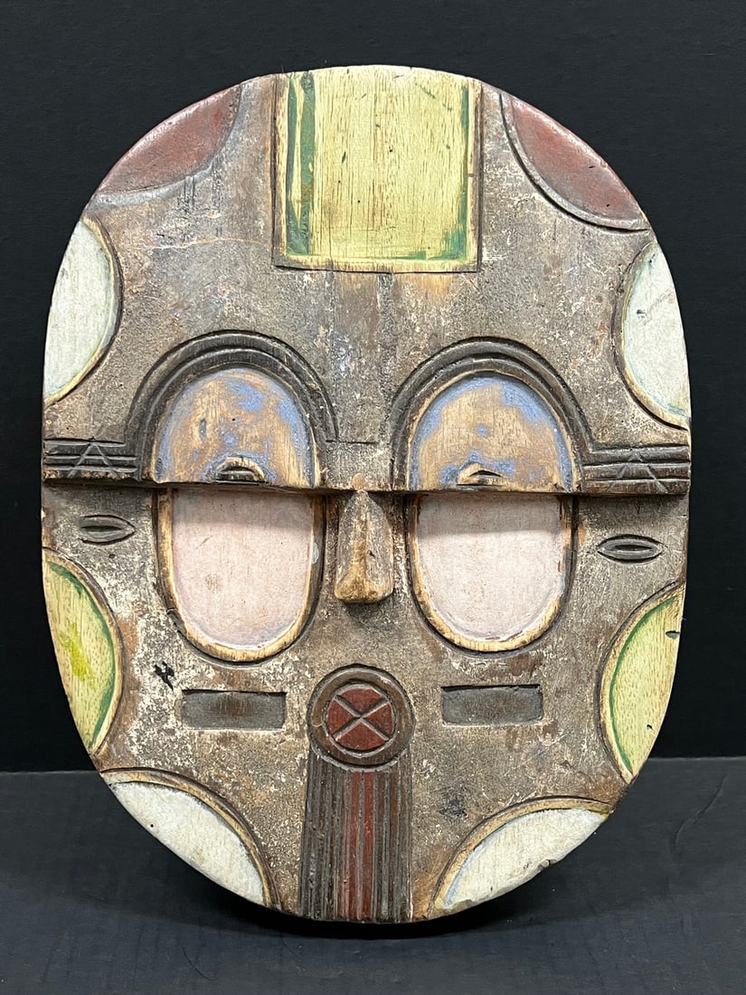 Teke Mask: Title: Teke Mask Description: African Tribal Art Teke Mask Date/Period: Late 20th Century Materials: Wood Size: 13.5" h x 9.5" w Reserve: $200.00 Shipping:Domestic: Flat-rate of $30.00