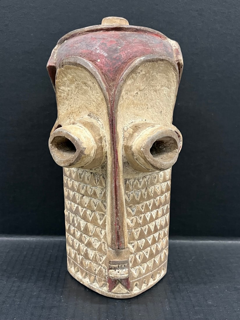 Bembe Mask: Title: Bembe Mask Description: African Tribal Art Bembe Mask Date/Period: Late 20th Century Materials: Wood Size: 11.5" h x 6" w Reserve: $400.00 Shipping:Domestic: Flat-rate of $30.00