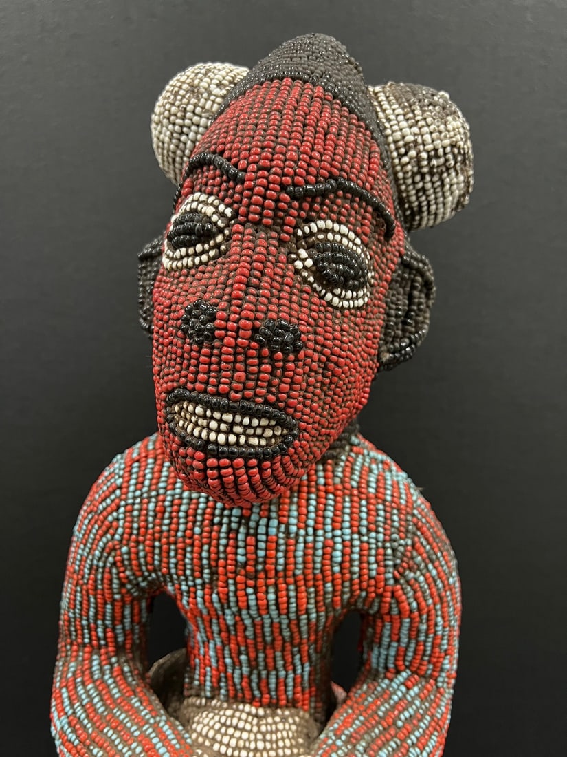 Bamileke Beaded Statue - 2