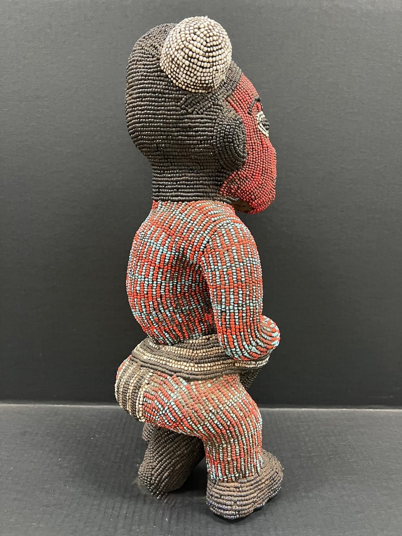 Bamileke Beaded Statue - 6