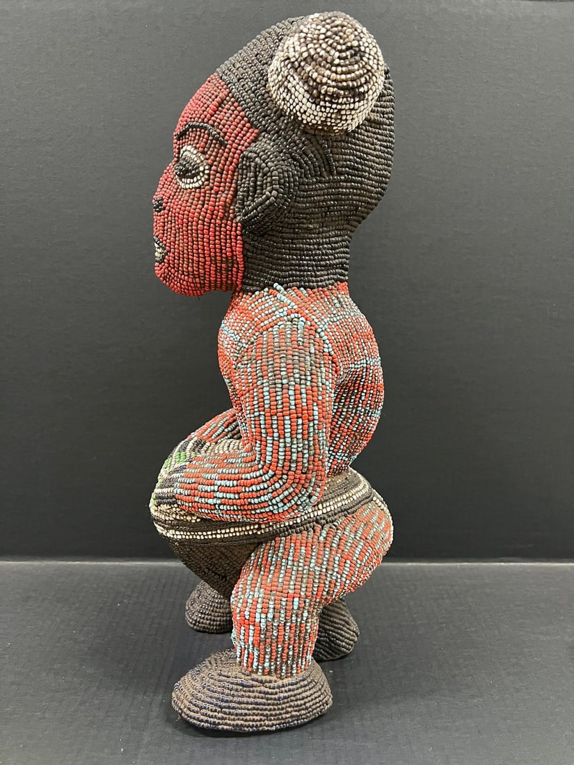 Bamileke Beaded Statue - 8