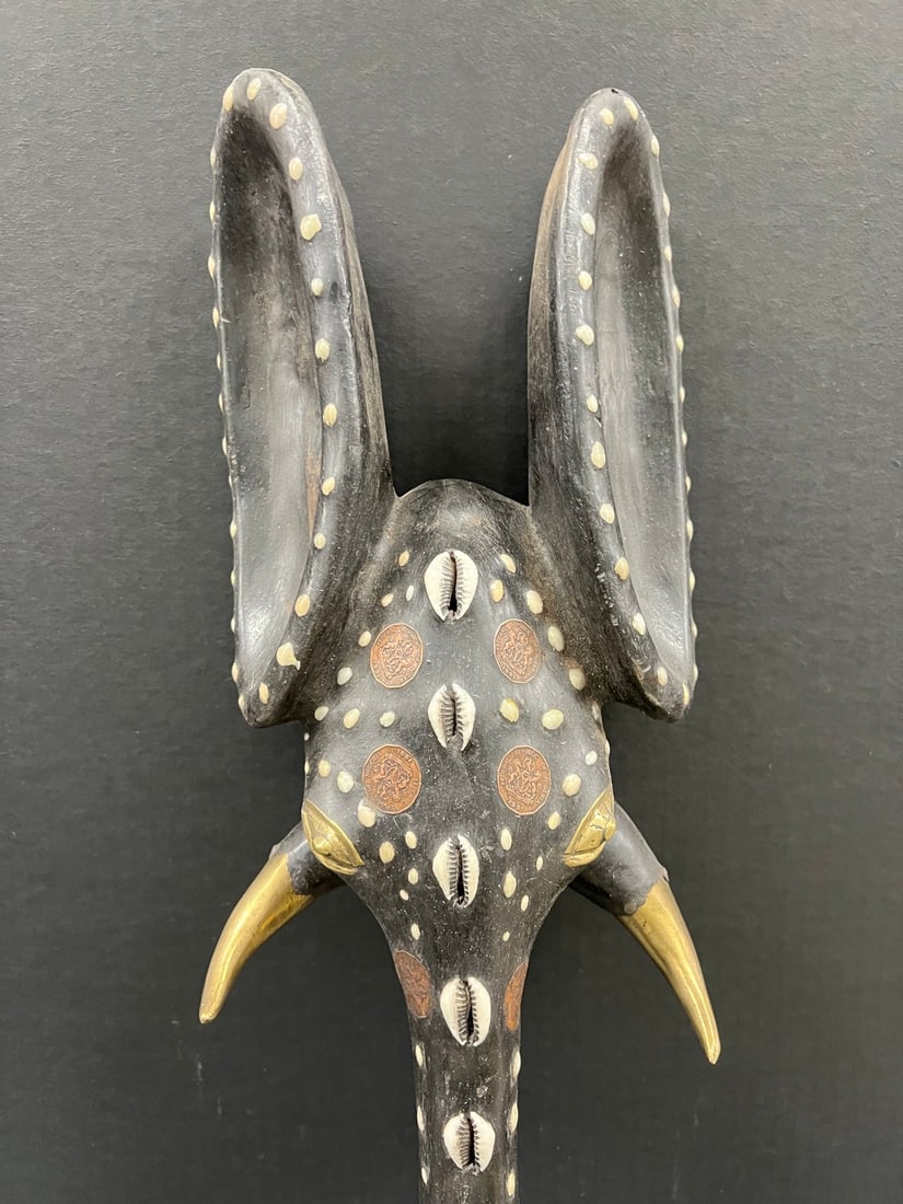 Babanki Elephant Mask with Embedded Coins - 2