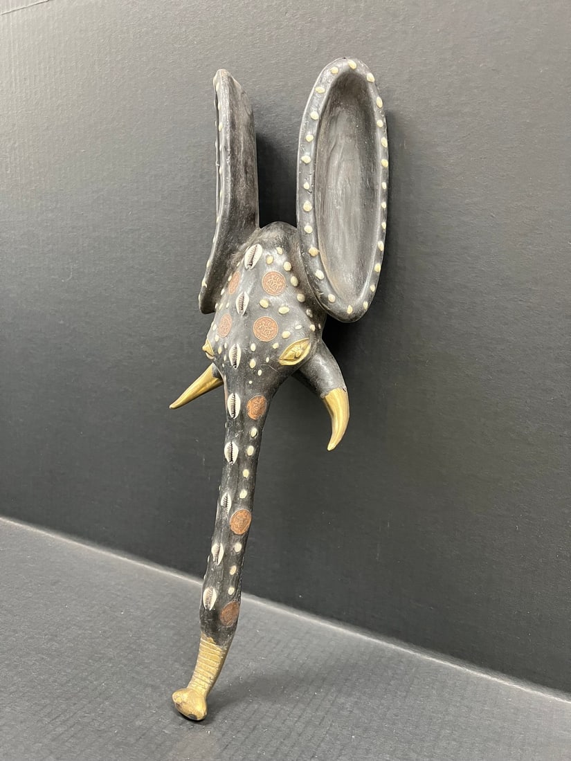 Babanki Elephant Mask with Embedded Coins - 4