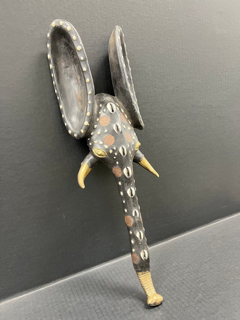 Babanki Elephant Mask with Embedded Coins - 5