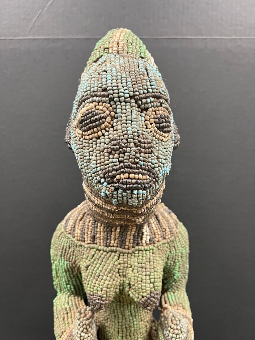 Large Bamileke Beaded Statue - 2