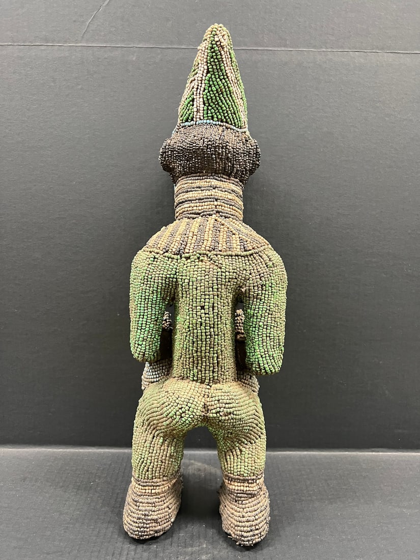 Large Bamileke Beaded Statue - 9
