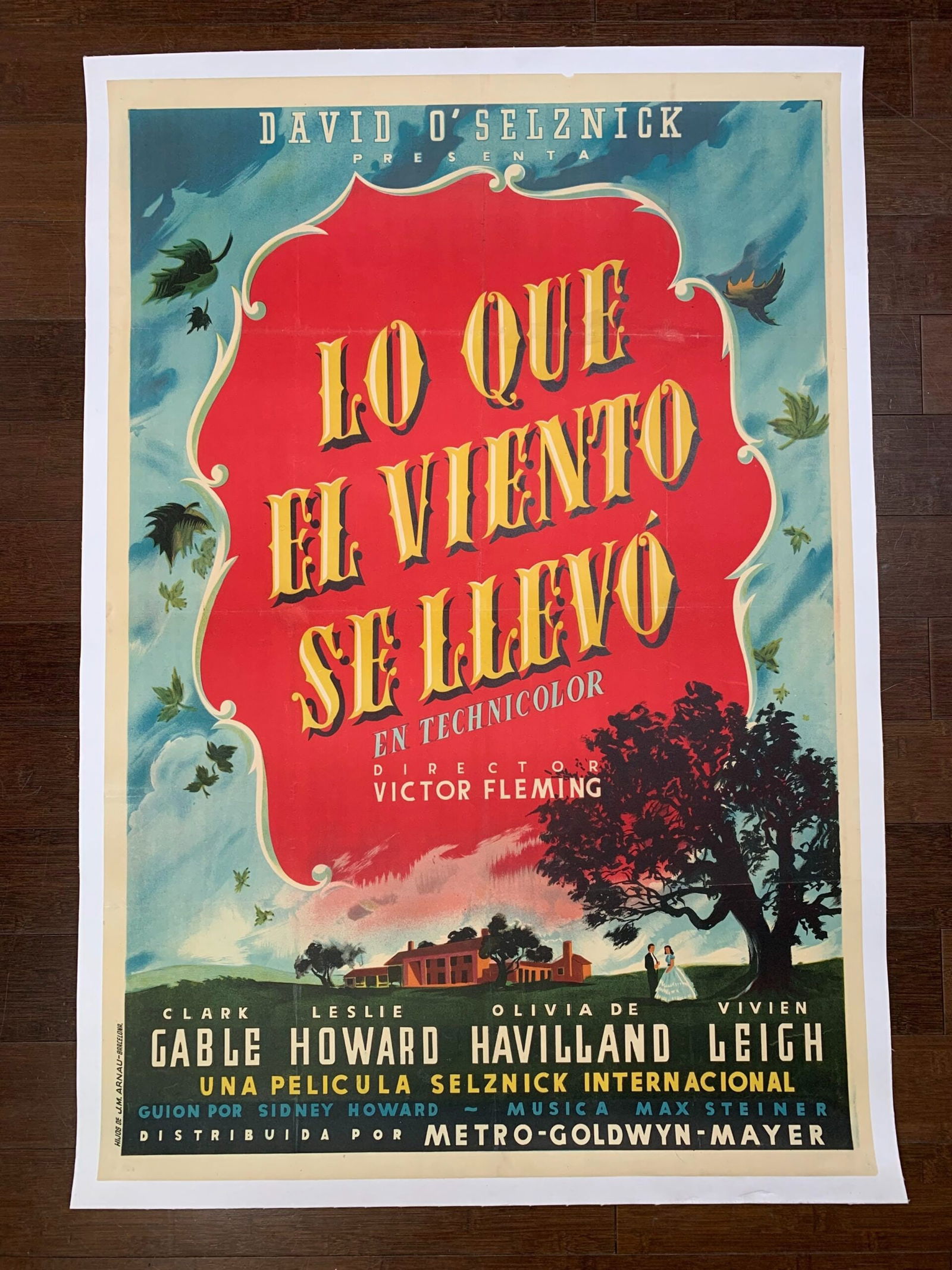 Gone With The Wind - Art By MCP (1939) 27x40 Spanish Movie Poster - LB - 5