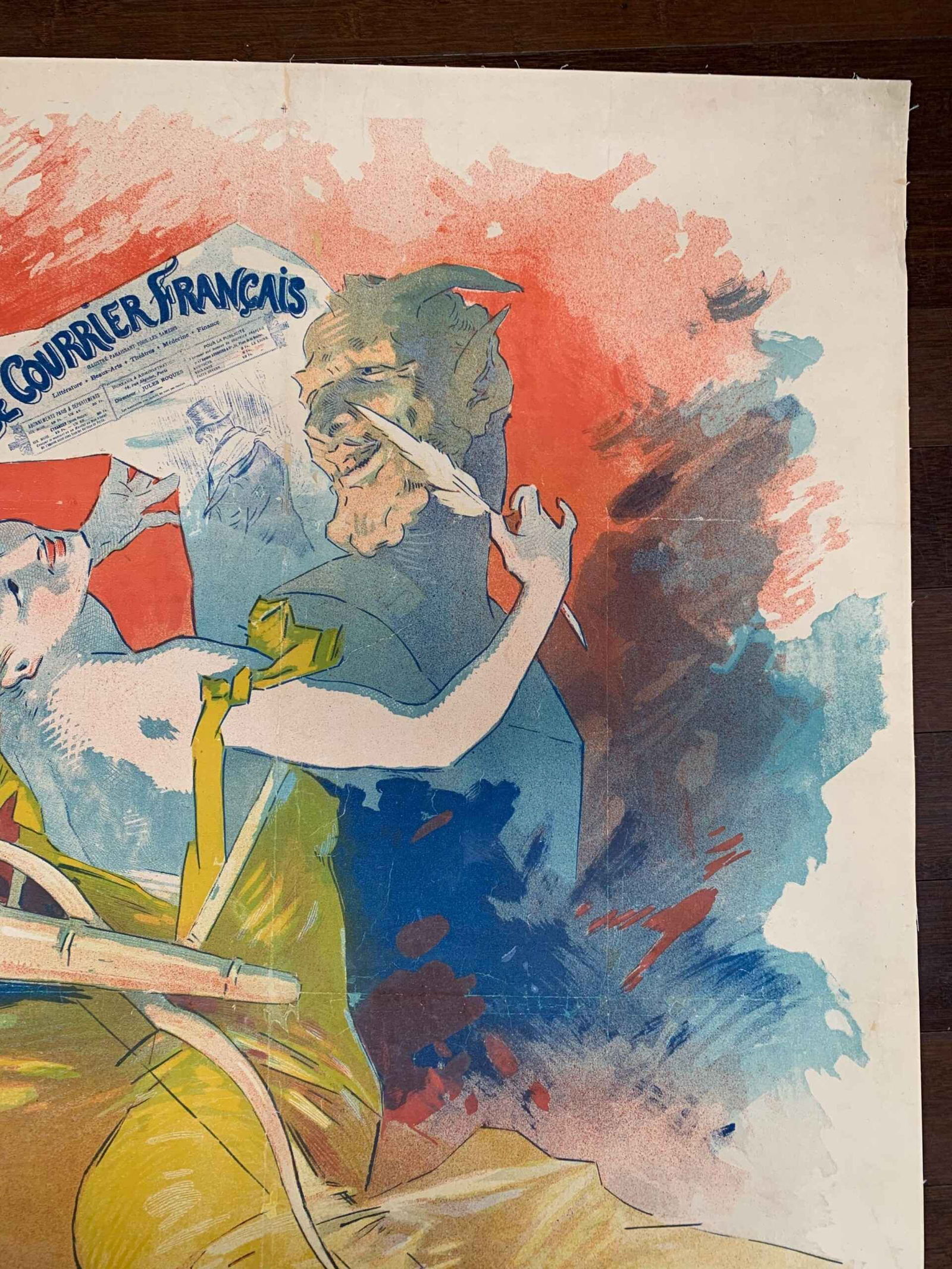 Le Courrier Francais Cheret (1911) 33x48 French Lithograph Poster LB - 3
